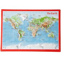 Georelief 3D Reliefpostkarte Welt von Georelief