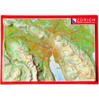Georelief 3D Reliefpostkarte Zürich von Georelief