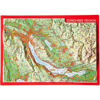 Georelief 3D Reliefpostkarte Zürichsee Region von Georelief