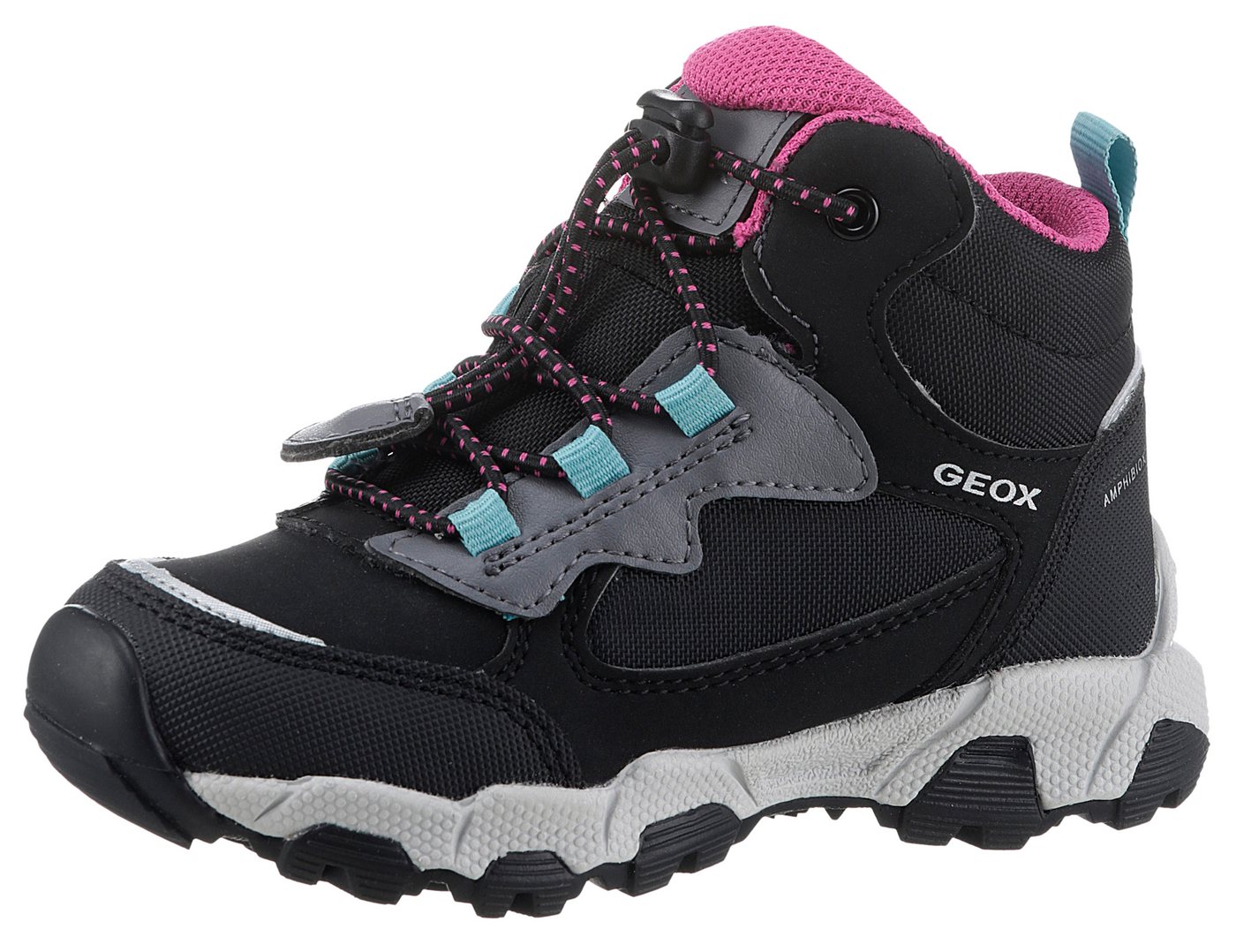Geox J MAGNETAR G. B ABX Sneaker Trekkingboots, Schnürboots, Kindergartenschuh mit TEX-Ausstattung von Geox