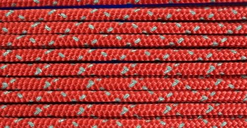 Gepolight Flechtleine/Flechtschnur/Seil stark reflektierend 4.5mm-10meter rot von Gepotex