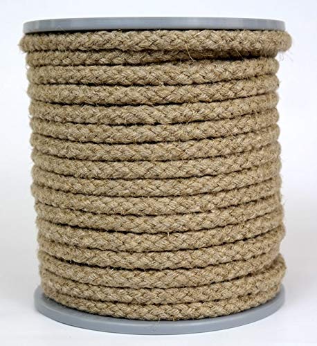 Gepotex Leinenseil/Seil aus Leinen/Flachsseil geflochten Natur Durchmesser ca. 8mm - Länge: 25 Meter - hergestellt aus naturbelassenem Leinengarn, biologisch abbaubar und umweltfreundlich von Gepotex