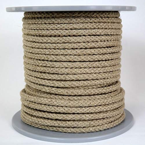 Gepotex Leinenseil/Seil aus Leinen/Flachsseil geflochten Natur Durchmesser ca. 8mm - Länge: 50 Meter - hergestellt aus naturbelassenem Leinengarn, biologisch abbaubar und umweltfreundlich von Gepotex