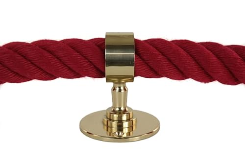 Gepotex Seilträger Seilhalter Wandhalter Messing glänzend für 30 mm Seil Handlaufseil/Treppenseil von Gepotex