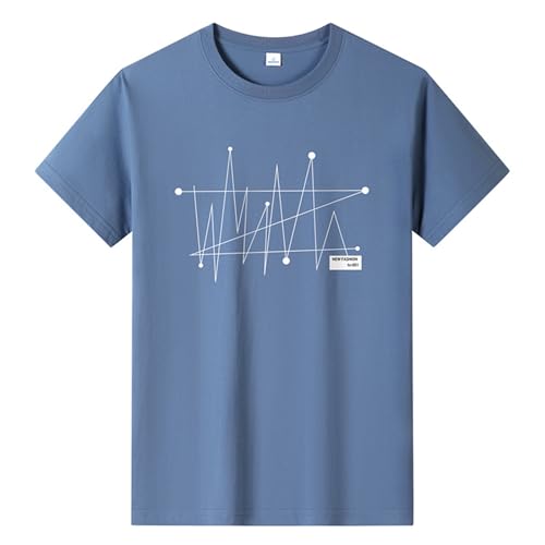 GerRit Herren T-Shirt Herren Mode Weiche Baumwoll-Crew-Nacken Kurzschlärm T-Shirt Kurzarm Top T-Shirt-Farbe 14-XXXL von GerRit