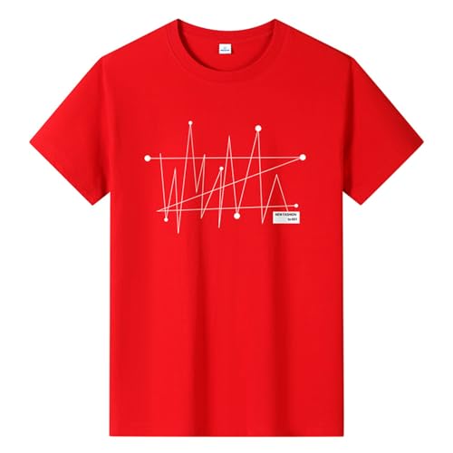 GerRit Herren T-Shirt Herren Mode Weiche Baumwoll-Crew-Nacken Kurzschlärm T-Shirt Kurzarm Top T-Shirt-Farbe 4-XXL von GerRit