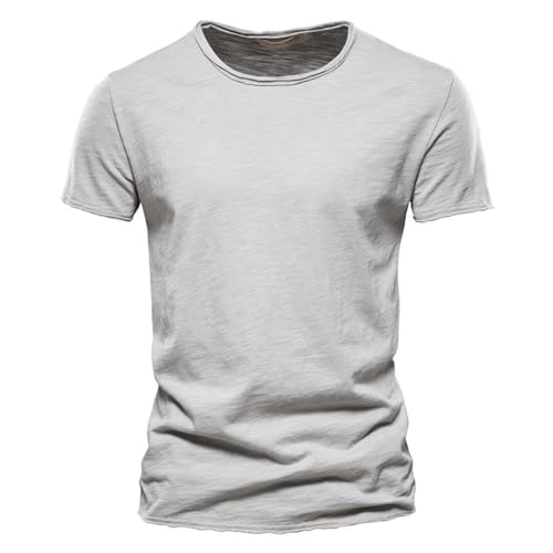 GerRit Herren T-Shirt Männer Tops V Hals Dünne Kurze Ärmeln Tees Männer Fashion Fitness T-Shirt Für Männer Größe S-5xl-farbe 19-5xl von GerRit