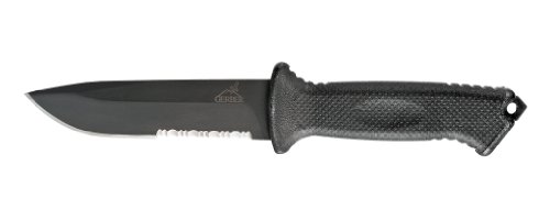 Gerber Survival-Messer mit Teilwellenschliff und Bein-Holster, Prodigy SE, Klingenlänge: 12,1 cm, 420HC Stahl, 22-01121 von Gerber