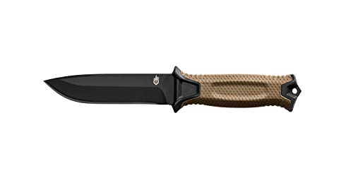 Gerber Messer mit glatter Klinge und Holster, Klingenlänge: 12,2 cm, Strongarm Fixed Blade Survival Knife, Coyote, 31-003615 von Gerber
