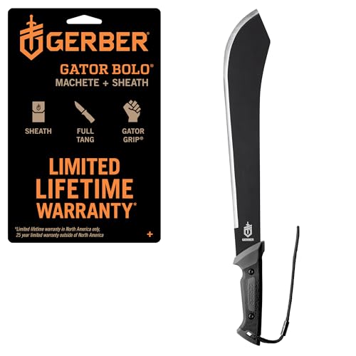 Gerber Machete mit Nylon-Scheide, Klingenlänge: 39,4 cm, Gator Bolo Machete, Carbonstahl, 31-002076 von Gerber