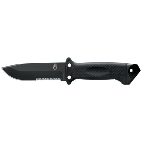 Gerber Survival-Messer mit Teilwellenschliff und Bein-Holster, Klingenlänge: 12,3 cm, LMF II Infantry Fixed Blade Rescue Knife, Edelstahl, 31-003661 von Gerber