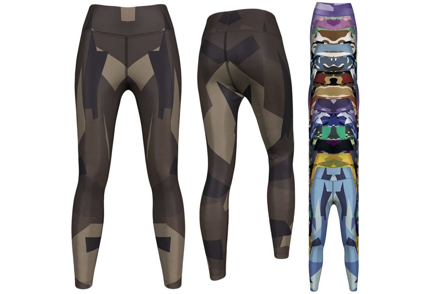 German Wear Leggings GYM-8040 Camo Leggings dehnbar für Sport Yoga Gymnastik Training Tanz freizeit von German Wear