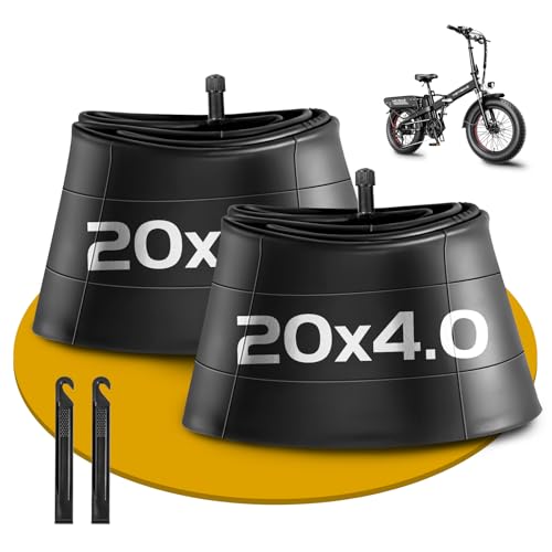 2er-Pack 20 Zoll Schlauch AV32mm Ventil, 20 x 4.0 Pannensichere Fahrradschläuche Kompatibel 20 Zoll EBike/Elektrofahrrad/Mountainbike von Gesinikad
