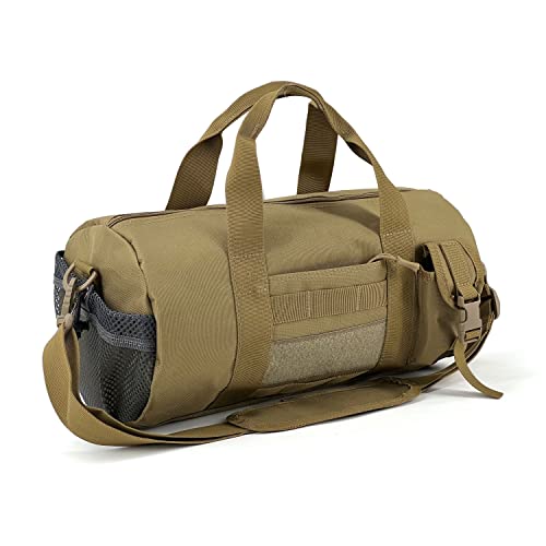 Gespann Tactical Duffle Cylinder Pack Military Shoulder Messenger Bag with Molle System (Khaki) von Gespann