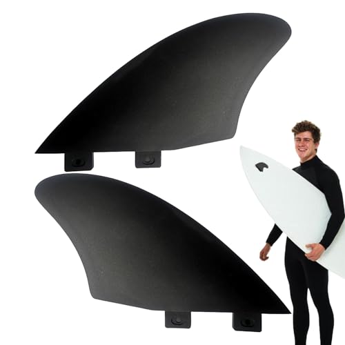 Geteawily 2-teiliges Paddle-Board-Finne, 2-teiliges Surfboard-Flossen-Set, Flexible Paddleboard-Surfflossen Longboard-Flossen, Kompakte, verschleißfeste Paddleboard-Ersatzflosse. von Geteawily