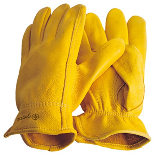 Hirschleder Handschuhe Premium Reithandschuhe Western Cowboy, Gelb / Beige, XS = 7 von Gettix