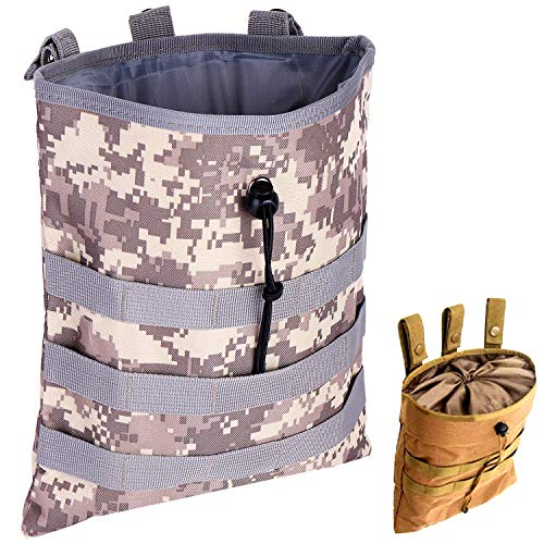 Gexgune Molle System Taktische Molle Dump Magazintasche Jagd Recovery Bag Drop Pouch Military Zubehör (ACU) von Gexgune