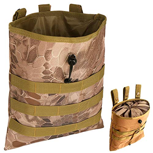 Gexgune Molle System Taktische Molle Dump Magazintasche Jagd Recovery Bag Drop Pouch Military Zubehör (Banshee-Tarnfarbe) von Gexgune