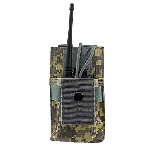 Gexgune Tactical Radio Case Halter Holster Walkie Talkie Holster Einstellbare Molle Tasche Open Top Magazin M4 Mag Pouch (ACU) von Gexgune