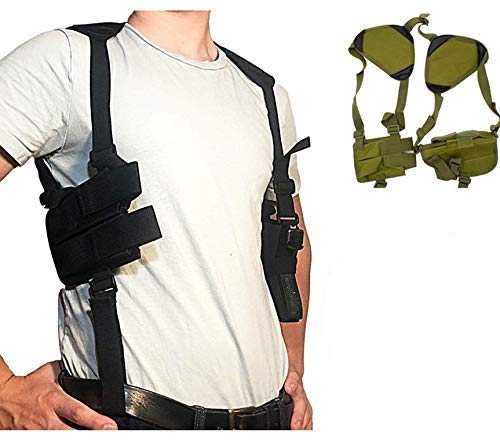 Gexgune - Verdeckter Tragehalfter - Outdoor Tactical Police Security Universaler Pistolenbeutel für die Linke Linke Hand Schultergewehrholster für G1ock 17 19 22 23 31 32（Green） von Gexgune