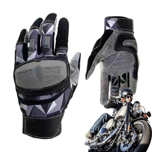 Handschuhe für Motorrad – Sommer-Motorradhandschuhe | Fahrradhandschuhe Vollfingerhandschuhe, atmungsaktive Reithandschuhe Touchscreen für Männer und Frauen von Ghjkldha