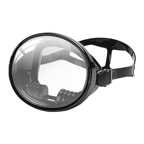 Klare Sicht Taucherbrille, Unterwasser-Panorama-Brille, Schnorchelbrille, einfaches Atmen, Schnorcheln, Tauchen, klare Panorama-Brille, großer Rahmen, Maske mit verstellbarer Schnalle von Ghjkldha