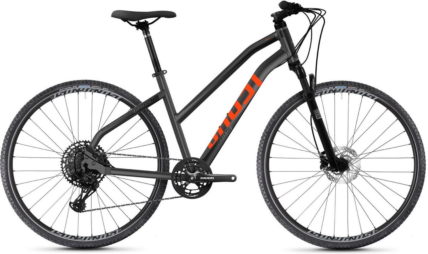 Ghost Fitnessbike Square Cross Essential AL W, 12 Gang SRAM SX Eagle Schaltwerk, Kettenschaltung, für Damen und Herren, Kettenschaltung von Ghost