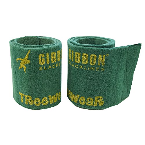 Gibbon Slacklines Tree Wear, Baumschutz, Grün, Länge: 100 cm, Breite: 16 cm, Schutz für Band und Baum von Gibbon Slacklines