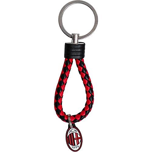 Schlüsselanhänger mit offiziellem Mailand Logo in Relief PS 41084, ROT SCHWARZ, Taglia unica von GIEMME