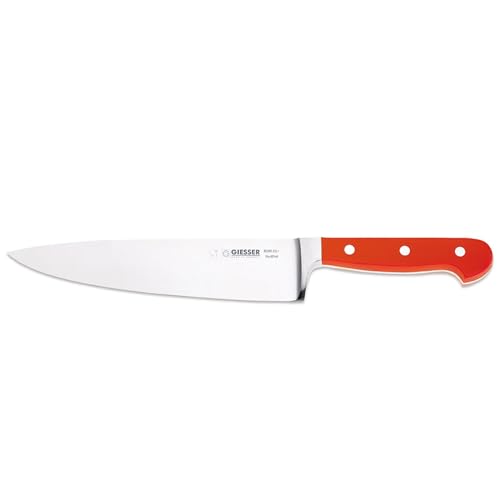 Giesser seit 1776 - Made in Germany - Kochmesser geschmiedet rot Skyline Red, 20 cm, Küchenmesser genietet, rostfrei, spülmaschinengeeignet von Giesser
