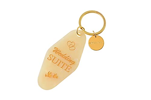 Gift Company Wedding Suite Schlüsselanhänger aus Acryl in der Farbe Creme, Maße: 4,5cm x 12,4cm x 0,25cm, 1049501034 von Gift Company