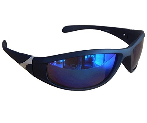 Gil SSC Matrix Sportbrille Sonnenbrille Blau verspiegelt Fahrradbrille Snowboardbrille Motorradbrille (blau verspiegelt) von Gil SSC