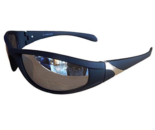 Matrix Sportbrille Sonnenbrille silber verspiegelt Fahrradbrille Snowboardbrille Motorradbrille (silber verspiegelt) von Gil SSC