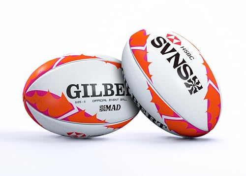 Gilbert- HSBC SVNS Madrid Rugbyball, Größe 5 von Gilbert-