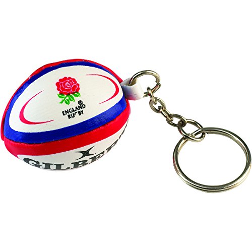 Gilbert Unisex England Rugby Ball Schlüsselanhänger, Mehrfarbig, One Size von Gilbert