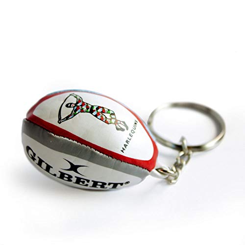 Gilbert Rugby-Ball Schlüsselanhänger 'Harlequins - Rugby Team' Offizielles English Premiership Produkt von Gilbert