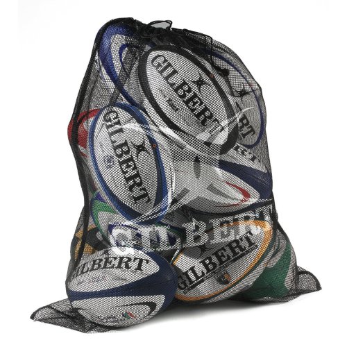 Gilbert Rugbyballtasche aus feinem Netzgewebe, Schwarz, EinheitsgrÃÃŸe, Sport von Gilbert