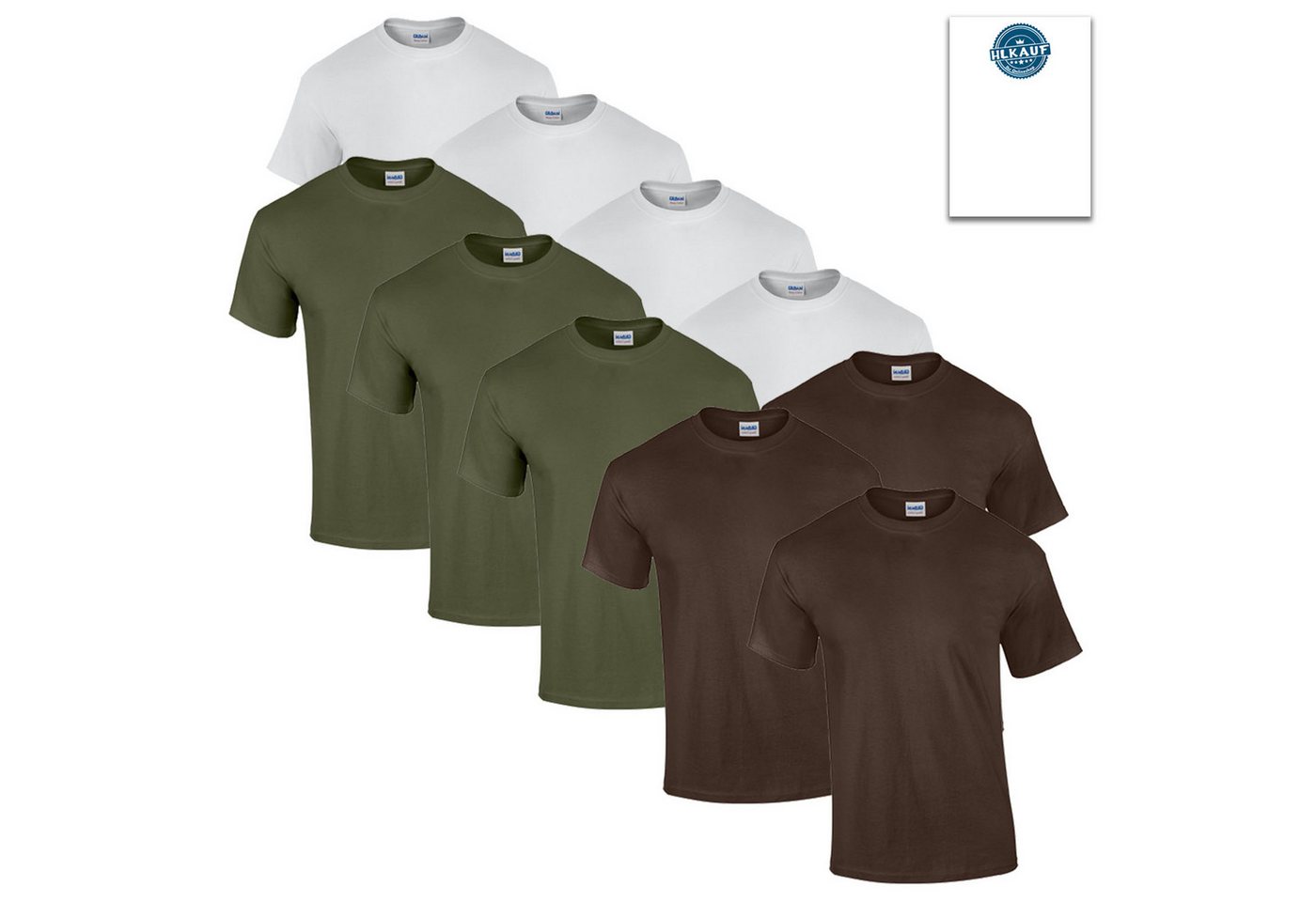 Gildan T-Shirt 10 T Shirts Heavy Cotton M L XL XXL 3XL 4XL 5XL Diverse Farben von Gildan