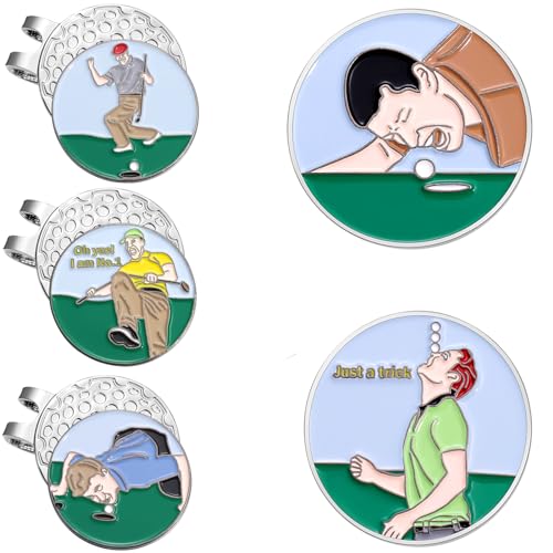 Golfball-Marker mit magnetischem Hutclip, lustiger ultimativer Golfmützen-Clip, Ballmarker für Putting Green Happy Gilmore, Golfzubehör für Männer und Frauen - 1 von Gillna