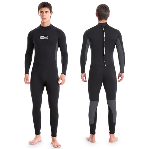 Neoprenanzug für Herren, Neopren Herren Tauchanzüge Neoprenanzug Herren Lang, 3mm Neoprenanzug Herren Wetsuit für Tauchen Surfen Schnorcheln Kajakfahren von Gimilife