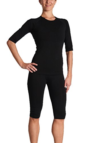 Gina's Bodywear Damen EMS-Wäsche, Trainingsanzug, Oberteil und Hose im Set, optimale Impulsweiterleitung (Schwarz, M) von Gina's Bodywear
