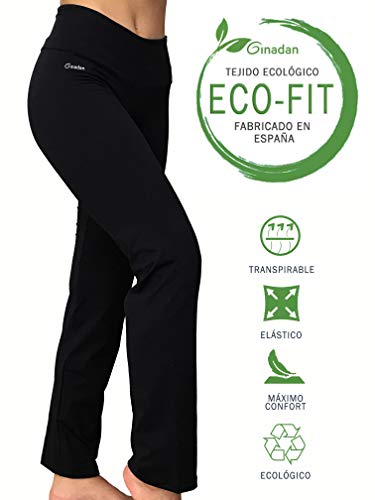 Ginadan Eco-Fit Komfort, umweltfreundliche Leggings, gerades Bein L Schwarz von Ginadan