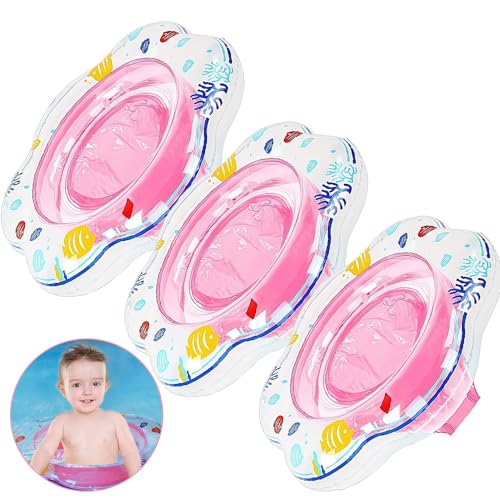 3pcs Baby Schwimmring Schwimmsitz für Baby Aufblasbarer Schwimmtrainer Schwimmhilfe Schwimmreifen für Kleinkind von 6 Monate bis 3 Jahre von Ginkago