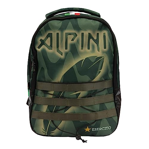 GIOCHI PREZIOSI Italienische Armee Schulrucksack Kinder und Jugendliche, grün, dim 29x41x17, italienische Armee von Giochi Preziosi