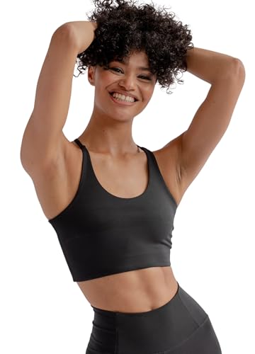 Girlfriend Collective Cleo Sports Bra, Low Impact Women’s Sports Bra, Racerback, Without Padding and Underwire, Perfect for Fitness, Yoga, Pilates, Wellness, Training, Sizes XXS-6XL von Girlfriend Collective