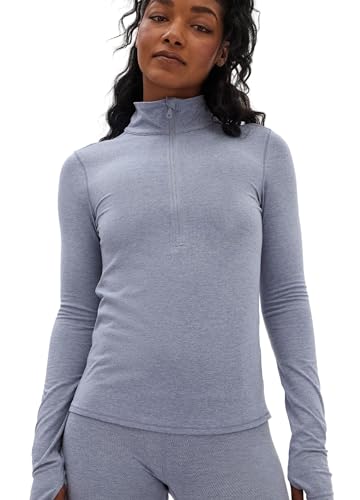 Girlfriend Collective Women’s Long Sleeve Half Zip Shirt for Yoga, Fitness, Sport, Breathable and Functional, Quick Dry, Sweat Wicking, Sizes XXS-6XL von Girlfriend Collective