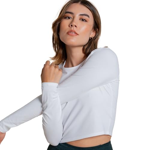 Girlfriend Collective Women’s Sports Long Sleeve Shirt for Yoga, Fitness, Cropped Gym Shirt, Breathable, Functional, Quick Dry, Sweat Wicking, Sizes XXS-6XL von Girlfriend Collective