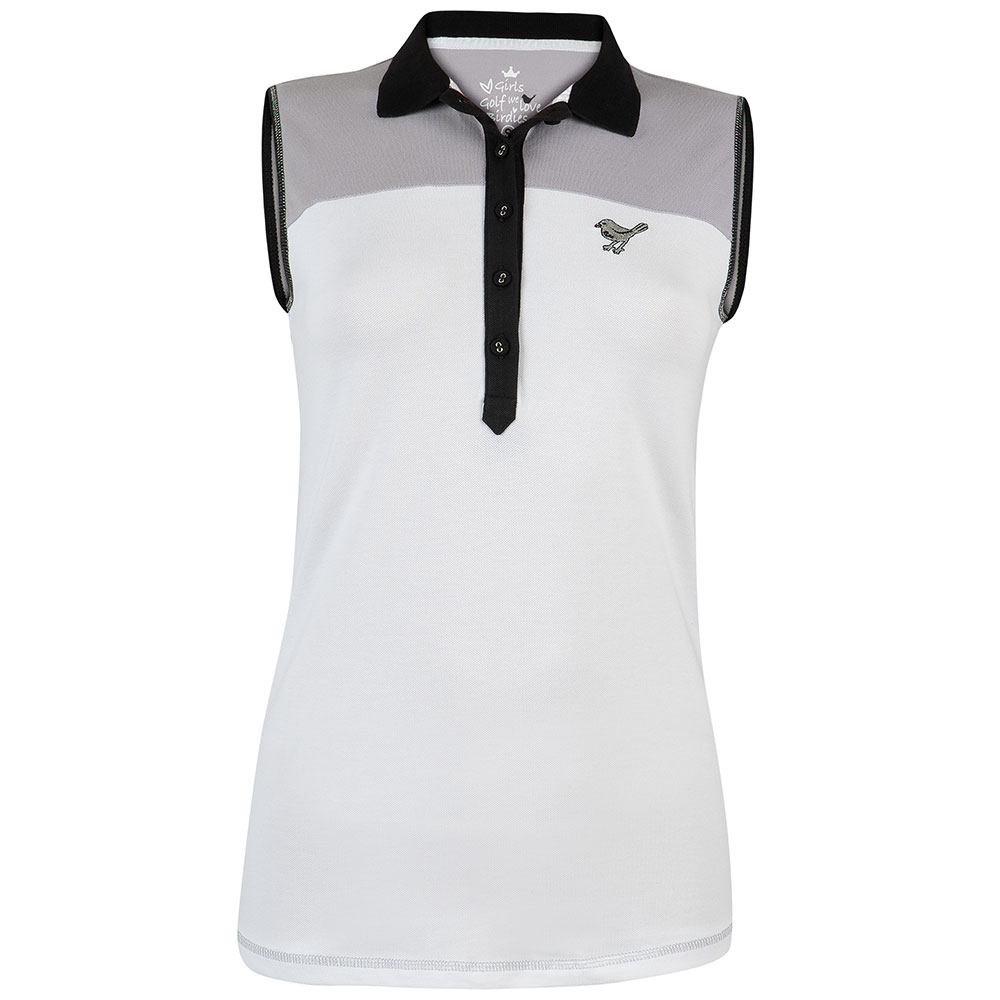 'Girls Golf CB2 Damen Polo Ã¤rmellos (16131) weiss/grau' von Girls Golf