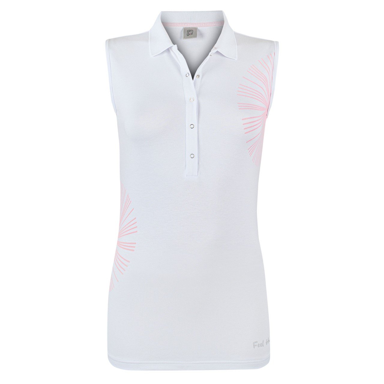 Girls Golf Puff Flower Rose Sleeveless Polo Damen von Ekomi