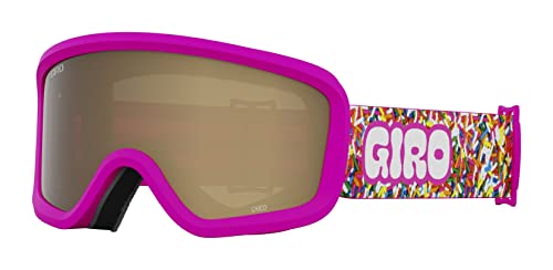 Giro Chico 2.0 Skibrille für Kleinkinder, Snowboardbrille für Kinder, Jungen und Mädchen von 2-4 Jahren, pinkes Band mit bernsteinfarbener Linse von Giro